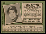 1971 Topps Baseball #361 Don Sutton Dodgers EX 541664