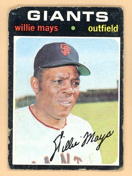 1971 Topps Baseball #600 Willie Mays Giants Poor 541671