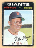 1971 Topps Baseball #600 Willie Mays Giants Poor 541671