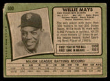 1971 Topps Baseball #600 Willie Mays Giants Poor 541671