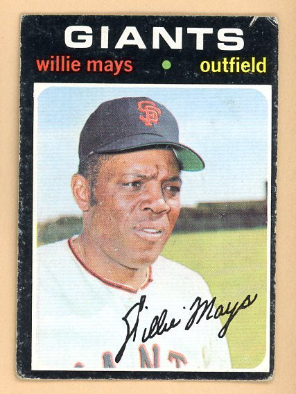 1971 Topps Baseball #600 Willie Mays Giants VG 541672