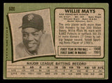 1971 Topps Baseball #600 Willie Mays Giants VG 541672