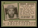 1971 Topps Baseball #020 Reggie Jackson A's EX 541674