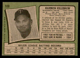 1971 Topps Baseball #550 Harmon Killebrew Twins EX 541675