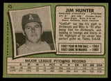 1971 Topps Baseball #045 Catfish Hunter A's EX 541682