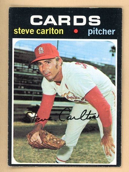1971 Topps Baseball #055 Steve Carlton Cardinals EX+/EX-MT 541688