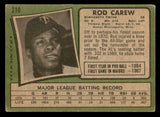 1971 Topps Baseball #210 Rod Carew Twins VG 541690
