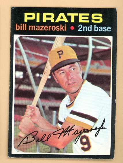 1971 Topps Baseball #110 Bill Mazeroski Pirates VG-EX 541693