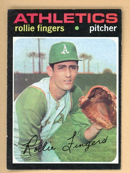 1971 Topps Baseball #384 Rollie Fingers A's EX 541694