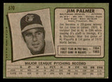 1971 Topps Baseball #570 Jim Palmer Orioles VG 541710