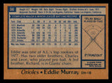 1978 Topps Baseball #036 Eddie Murray Orioles EX+/EX-MT 541716