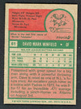 1975 Topps Baseball #061 Dave Winfield Padres EX+/EX-MT 541720