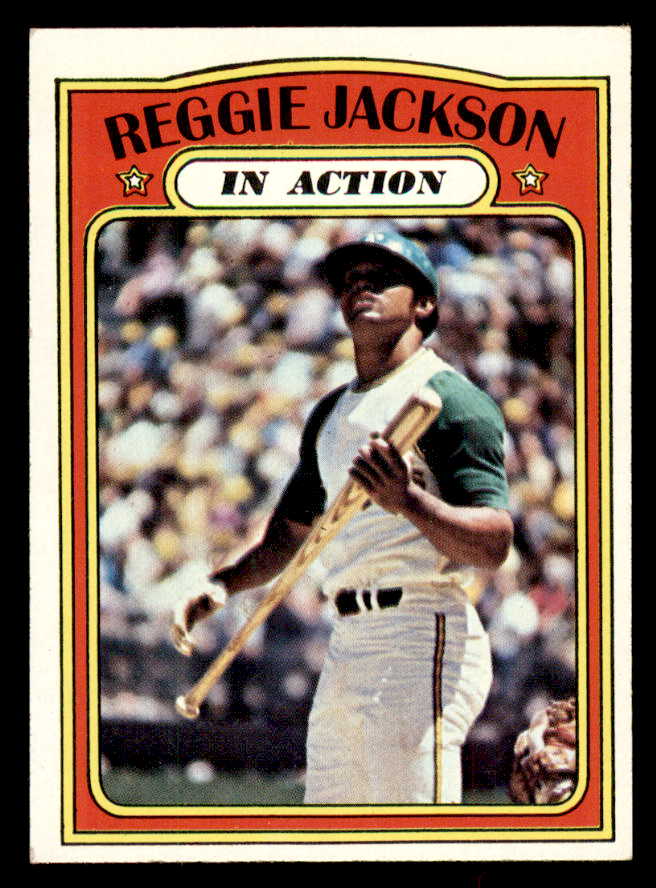 1972 Topps Baseball #436 Reggie Jackson IA A's EX+/EX-MT 541722