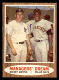 1962 Topps Baseball #018 Mickey Mantle Willie Mays EX 541741