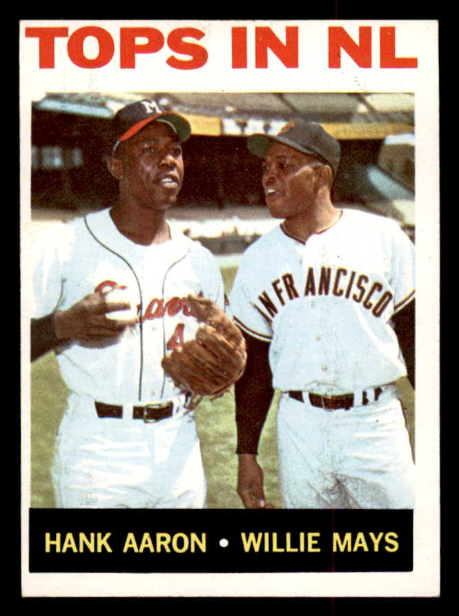1964 Topps Baseball #423 Hank Aaron Willie Mays EX-MT 541759