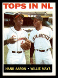 1964 Topps Baseball #423 Hank Aaron Willie Mays EX-MT 541759