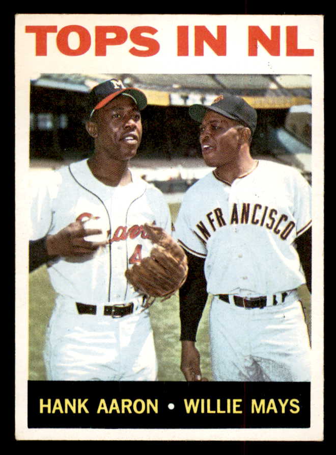 1964 Topps Baseball #423 Hank Aaron Willie Mays NR-MT 541760