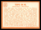 1964 Topps Baseball #423 Hank Aaron Willie Mays NR-MT 541760