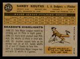 1960 Topps Baseball #343 Sandy Koufax Dodgers NR-MT 541762