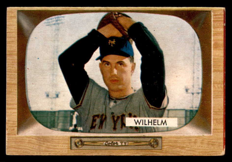 1955 Bowman Baseball #001 Hoyt Wilhelm Giants EX 541794