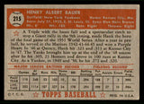 1952 Topps Baseball #215 Hank Bauer Yankees VG-EX 541805