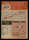 1953 Topps Baseball #207 Whitey Ford Yankees VG-EX 541811