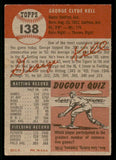 1953 Topps Baseball #138 George Kell Red Sox VG-EX 541815
