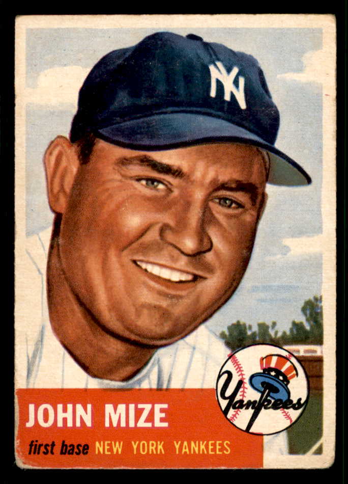 1953 Topps Baseball #077 Johnny Mize Yankees Good 541819