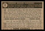 1952 Topps Baseball #029 Ted Kluszewski Reds PR-FR trimmed Black 541826