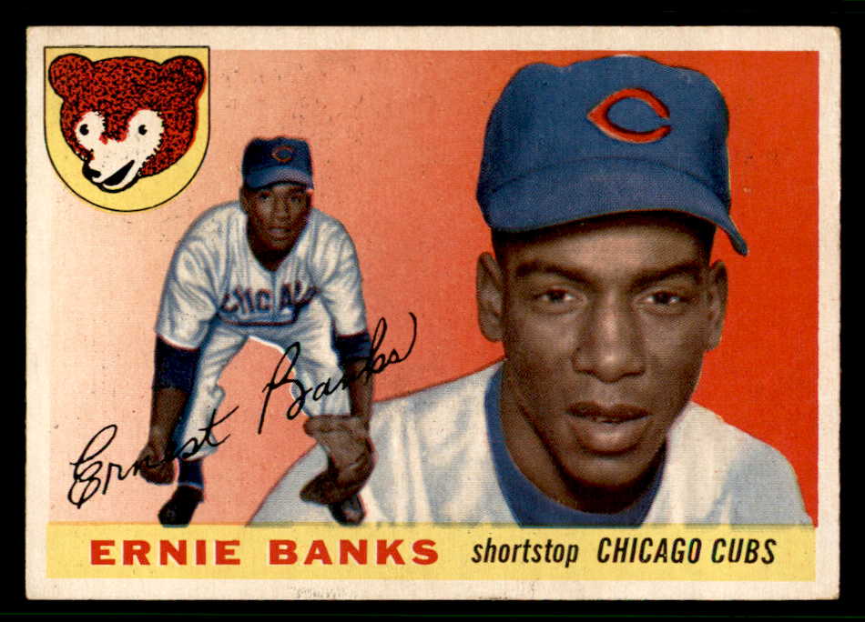 1955 Topps Baseball #028 Ernie Banks Cubs VG-EX crease 541827