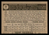 1952 Topps Baseball #029 Ted Kluszewski Reds EX-MT Black 541829