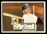 1952 Topps Baseball #122 Jackie Jensen Yankees EX 541835