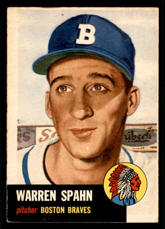 1953 Topps Baseball #147 Warren Spahn Braves VG-EX 541839