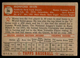 1952 Topps Baseball #026 Monte Irvin Giants VG-EX Red 541846