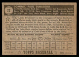 1952 Topps Baseball #022 Dom DiMaggio Red Sox VG-EX Black 541847