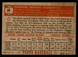 1952 Topps Baseball #029 Ted Kluszewski Reds VG-EX Red 541850