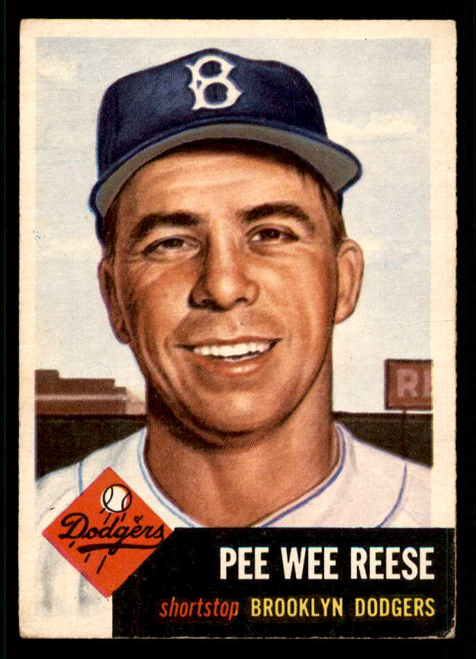 1953 Topps Baseball #076 Pee Wee Reese Dodgers VG 541855