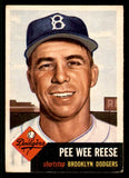1953 Topps Baseball #076 Pee Wee Reese Dodgers VG 541855