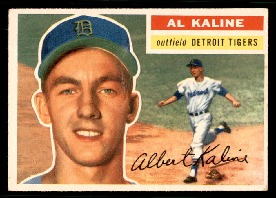 1956 Topps Baseball #020 Al Kaline Tigers EX+/EX-MT Gray 541863