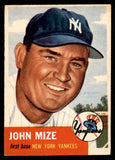 1953 Topps Baseball #077 Johnny Mize Yankees EX-MT 541869