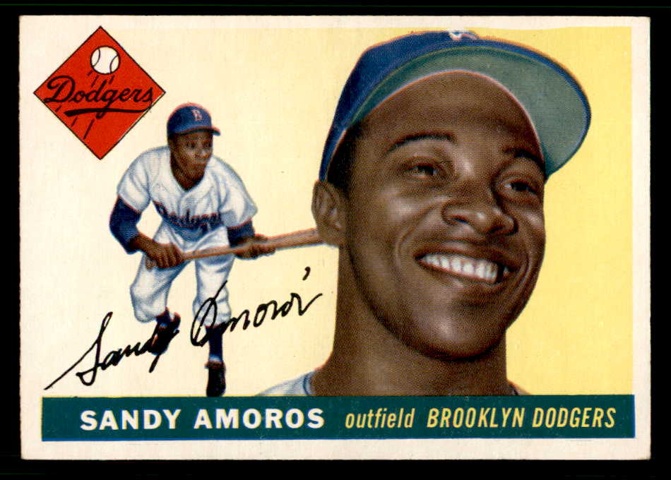 1955 Topps Baseball #075 Sandy Amoros Dodgers EX-MT 541881