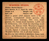 1950 Bowman Baseball #019 Warren Spahn Braves VG-EX 541885