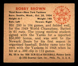 1950 Bowman Baseball #101 Bobby Brown Yankees EX-MT 541886