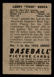 1952 Bowman Baseball #001 Yogi Berra Yankees VG 541894