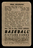 1952 Bowman Baseball #052 Phil Rizzuto Yankees Good 541895