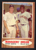 1962 Topps Baseball #018 Mickey Mantle Willie Mays EX-MT 541905