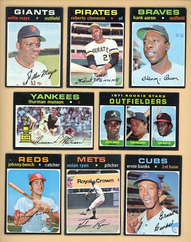 1971 Topps Baseball Complete Set EX Ryan Clemente Aaron 541915