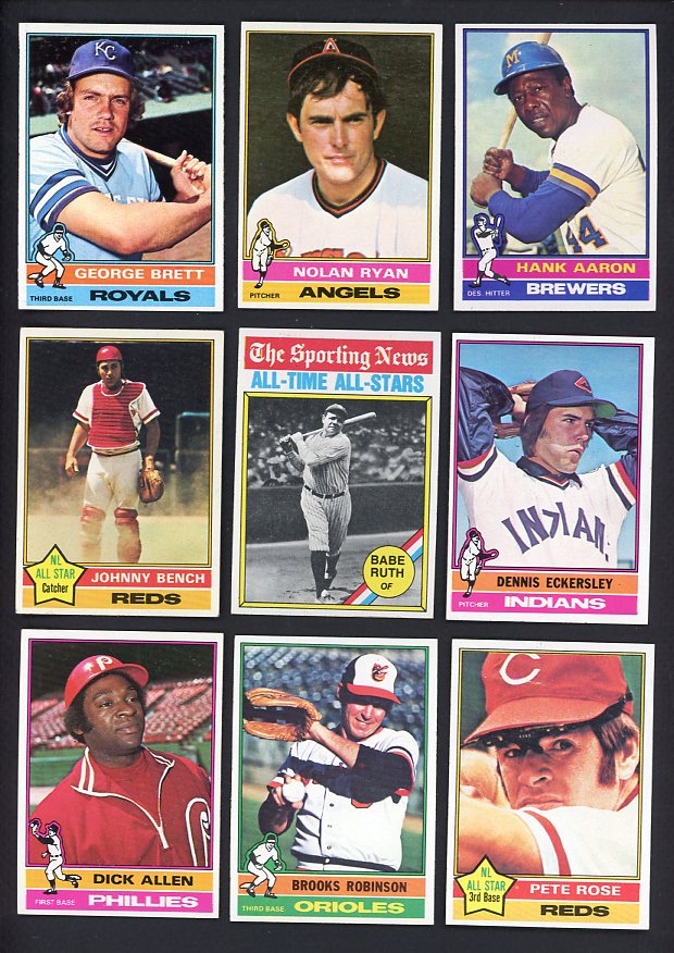 1976 Topps Baseball Complete Set EX-MT/NR-MT Brett Eckersley 541919