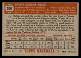 1952 Topps Baseball #200 Ralph Houk Yankees VG 541929