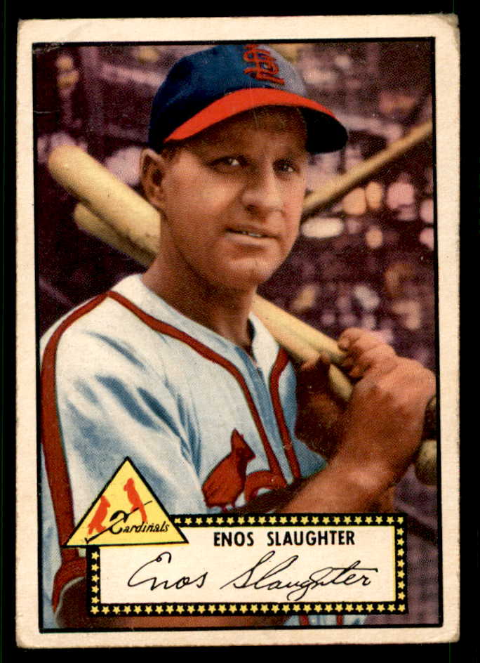 1952 Topps Baseball #065 Enos Slaughter Cardinals VG Black 541944